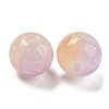 Transparent Spray Painting Crackle Glass Beads GLAA-L046-01A-11-2