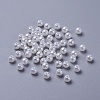 White Chunky Imitation Loose Acrylic Round Spacer Pearl Beads for Kids Jewelry X-PACR-5D-1-2