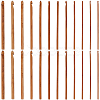 24Pcs Carbonized Bamboo Knitting Needles TOOL-CL0001-10-1