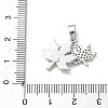 Brass Micro Pave Clear Cubic Zirconia Pendants KK-A299-17P-3