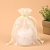 Rectangle Organza Drawstring Bags CON-PW0001-062A-02-1
