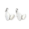 Natural White Shell Butterfly Pendants KK-U043-25P-1