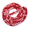 Crackle Baking Paint Imitation Jade Glass Beads Strands DGLA-T003-6mm-11-3