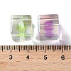 UV Plating Iridescent Transparent Acrylic Beads OACR-H112-09A-3