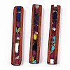 Transparent Resin & Wood Pendants RESI-N039-08-1
