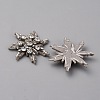 Glass Crystal Rhinestone Sew on Cloth Patches PATC-WH0008-226A-2