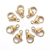 Ion Plating(IP) 304 Stainless Steel Lobster Claw Clasps STAS-H353-C-02G-1
