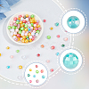 400Pcs 2 Styles Plating Eco-Friendly Poly Styrene Acrylic Beads OACR-PA0001-68-6