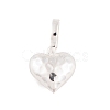 925 Sterling Silver Love Heart Pendants STER-P058-01B-S-1