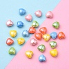 25Pcs 5 Colors Glazed Porcelain Beads PORC-YW0001-02-5