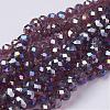 Electroplate Glass Beads Strands GR10MMY-04AB-1