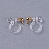 Transparent U Type Alloy Ear Clip PALLOY-WH0009-01G-2