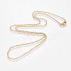 Eco-Friendly Rack Plating Brass Chain Necklaces MAK-G002-06G-B-FF-2