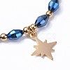 Electroplate Glass Braided Beads Bracelets BJEW-JB04307-06-2