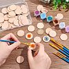 HOBBIESAY 50Pcs Unfinished Natural Beech Wood Cabochons WOOD-HY0001-01-3