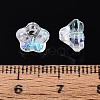 Electroplate Transparent Glass Beads Strands EGLA-N055-03A-12-4