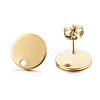 Ion Plating(IP) 304 Stainless Steel Stud Earring Findings X-STAS-K184-01-03G-2