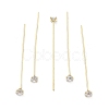 Brass Micro Pave Clear Cubic Zirconia Head Pins KK-M306-09G-04-2