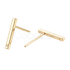 Brass Stud Earring Findings KK-S345-252G-2
