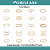 2 Sets 2 Styles Plastic Imitation Pearl Open Cuff Rings Set RJEW-AN0001-07-7