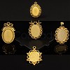 5Pcs 5 Style Alloy Pendant Cabochon Settings FIND-FS0001-05G-4