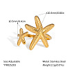 Ocean Themes Stainless Steel Adjustable Cuff Rings for Women LS-VG5206-2-1