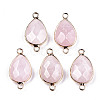 Natural Rose Quartz Links Connectors G-T131-49K-1