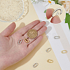 8Pcs 2 Colors Rack Plating Brass Spring Gate Rings KK-OC0001-74-3