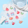 30Pcs 6 Styles Opaque Resin Pendants RESI-YW0003-50-5