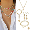 12Pcs 4 Styles Brass Pendants KK-ME0001-44-5