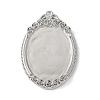 Brass Brass Pendant Cabochon Settings KK-V005-02P-02-1