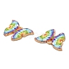 Light Gold Tone Alloy Enamel Pendants ENAM-M059-05KCG-04-2
