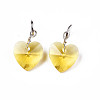 Faceted Transparent Glass Charms GLAA-T024-04K-2