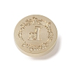 Golden Tone Wax Seal Brass Stamp Head DIY-B079-01G-L-2