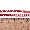 AB Color Plated Transparent Glass Beads Strands GLAA-G127-01-01B-2