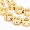 Electroplate Non-magnetic Synthetic Hematite Beads Strands G-L485-24-G-2