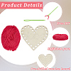 DIY Heart Wood Knitting Loom Kits DIY-CY0003-10B-6