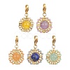 Glass Seed Beads & Gemstone Pendant Decoration HJEW-MZ00034-1