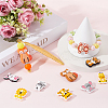 10Pcs 10 Styles Silicone Focal Beads SIL-SC0002-11-4