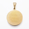 Real 18K Gold Plated 304 Stainless Steel Pendants X-STAS-H372-01C-2