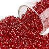 8/0 Transparent Glass Round Seed Beads SEED-J010-F8-25-1