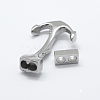 Tarnish Resistant 304 Stainless Steel Hook Clasps STAS-F122-29P-2