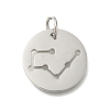 Anti-Tarnish 304 Stainless Steel Pendants STAS-M074-02D-P-1