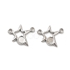 Non-Tarnish 304 Stainless Steel Cabochon Connector Settings STAS-B032-41P-2