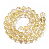 Transparent Spray Painted Glass Bead Strands X-GLAA-N035-03D-B08-2