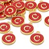 Golden Plated Alloy Enamel Charms X-ENAM-S118-03C-4