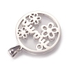 Non-Tarnish 304 Stainless Steel Pendants STAS-N096-02P-3