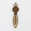 Iron Bookmark Cabochon Settings X-PALLOY-N0084-27AB-NF-1