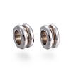 Tarnish Resistant 304 Stainless Steel Grooved Beads STAS-I117-16A-P-2