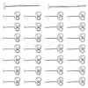 925 Sterling Silver Flat Pad Stud Earring Findings STER-PH0002-76-1